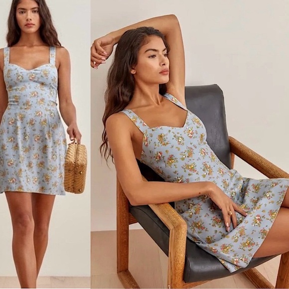 Reformation Humphrey Floral Mini Dress in
Grazia - Picture 2 of 9